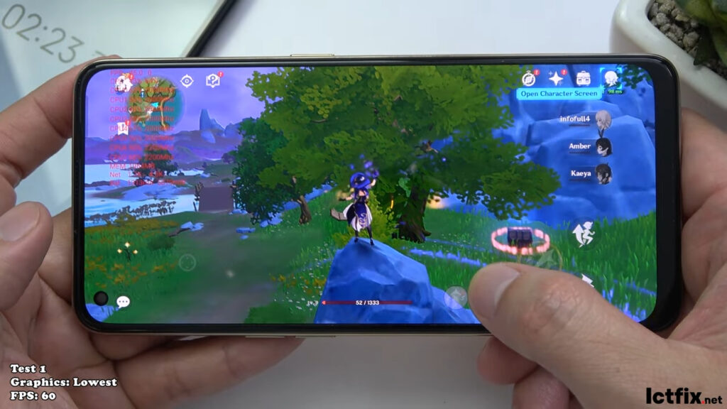 Oppo Reno8 T Genshin Impact Gaming Test Helio G99 90Hz Display ICTfix