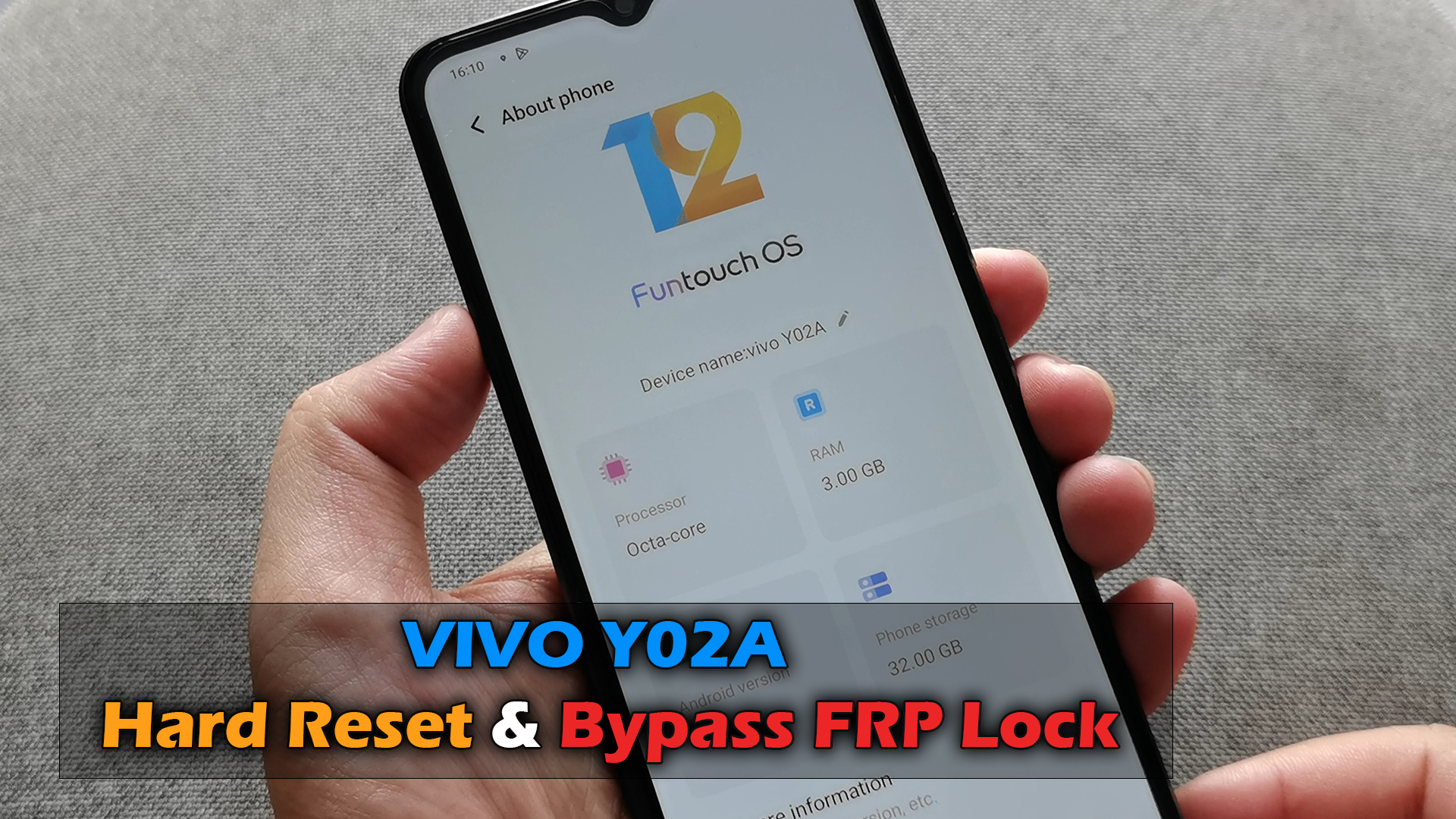 VIVO Y02A Hard Reset Bypass FRP Lock ICTfix