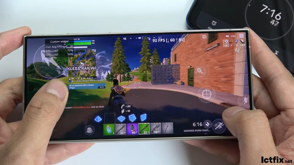 Samsung Galaxy S Ultra Fortnite Gaming Test Snapdragon Gen