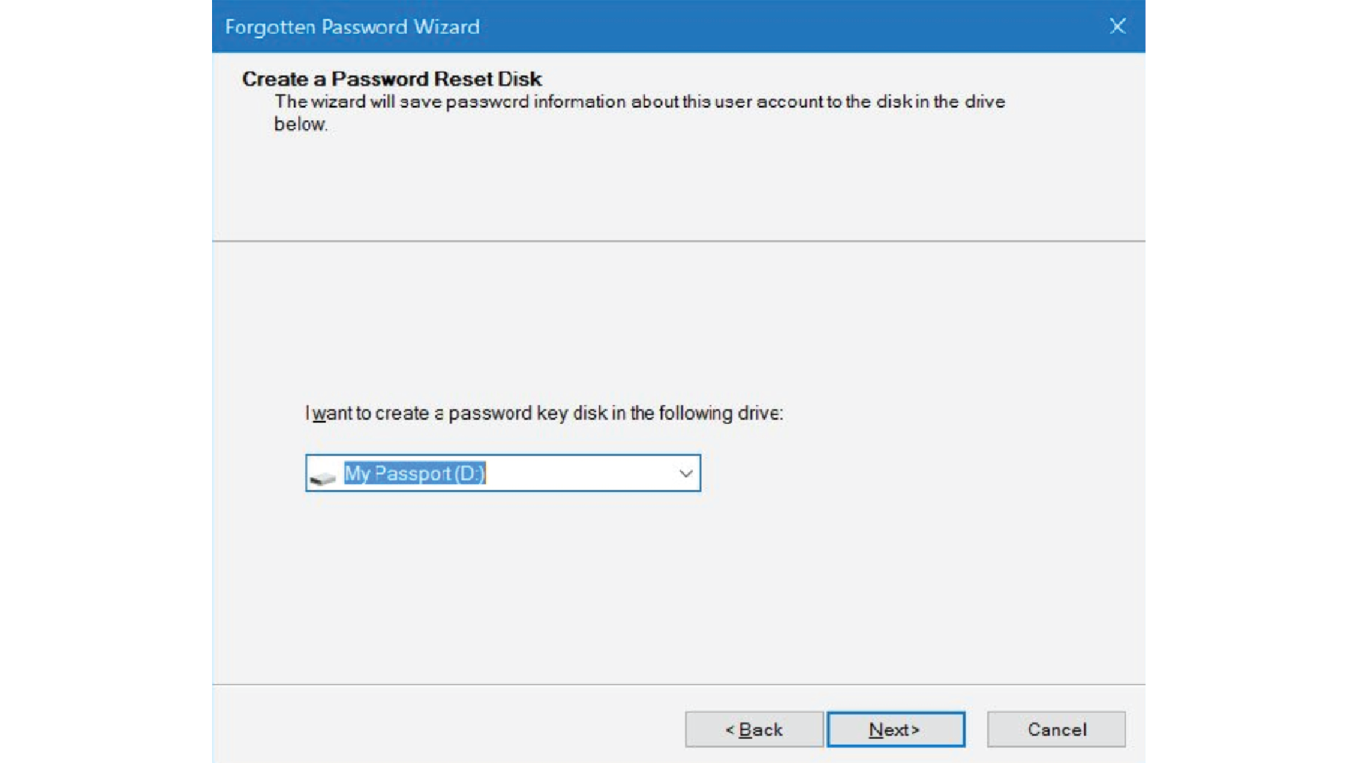 windows 10 password reset tool for usb