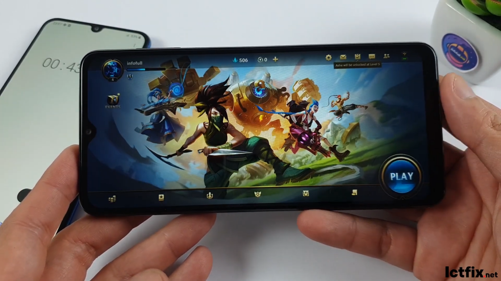 Samsung Galaxy A12 test game League of Legends: Wild Rift - ICTfix