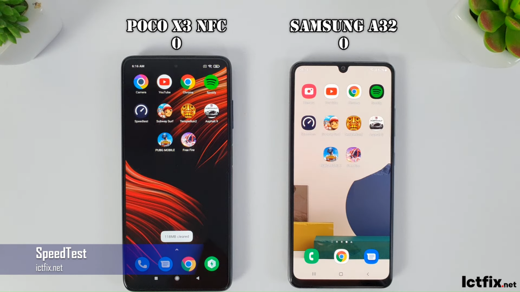 Samsung A32 vs Xiaomi Poco X3 NFC | Video test Display, Fingerprint ...