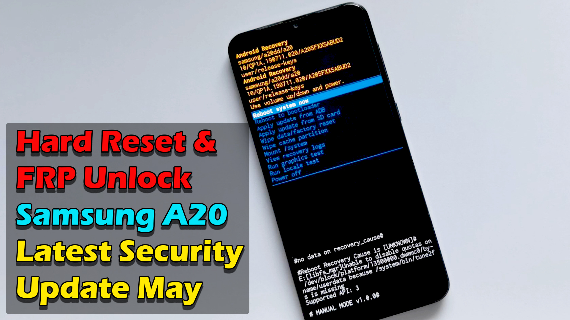 Hard Reset & FRP Unlock Samsung Galaxy A19  Latest security