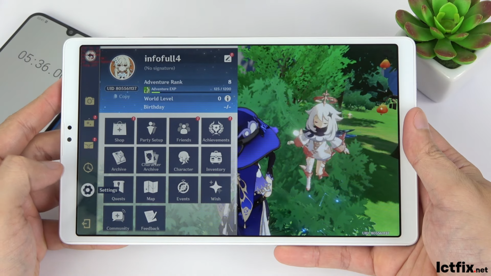 Samsung Galaxy Tab A7 Lite Genshin Impact Gaming test Mediatek