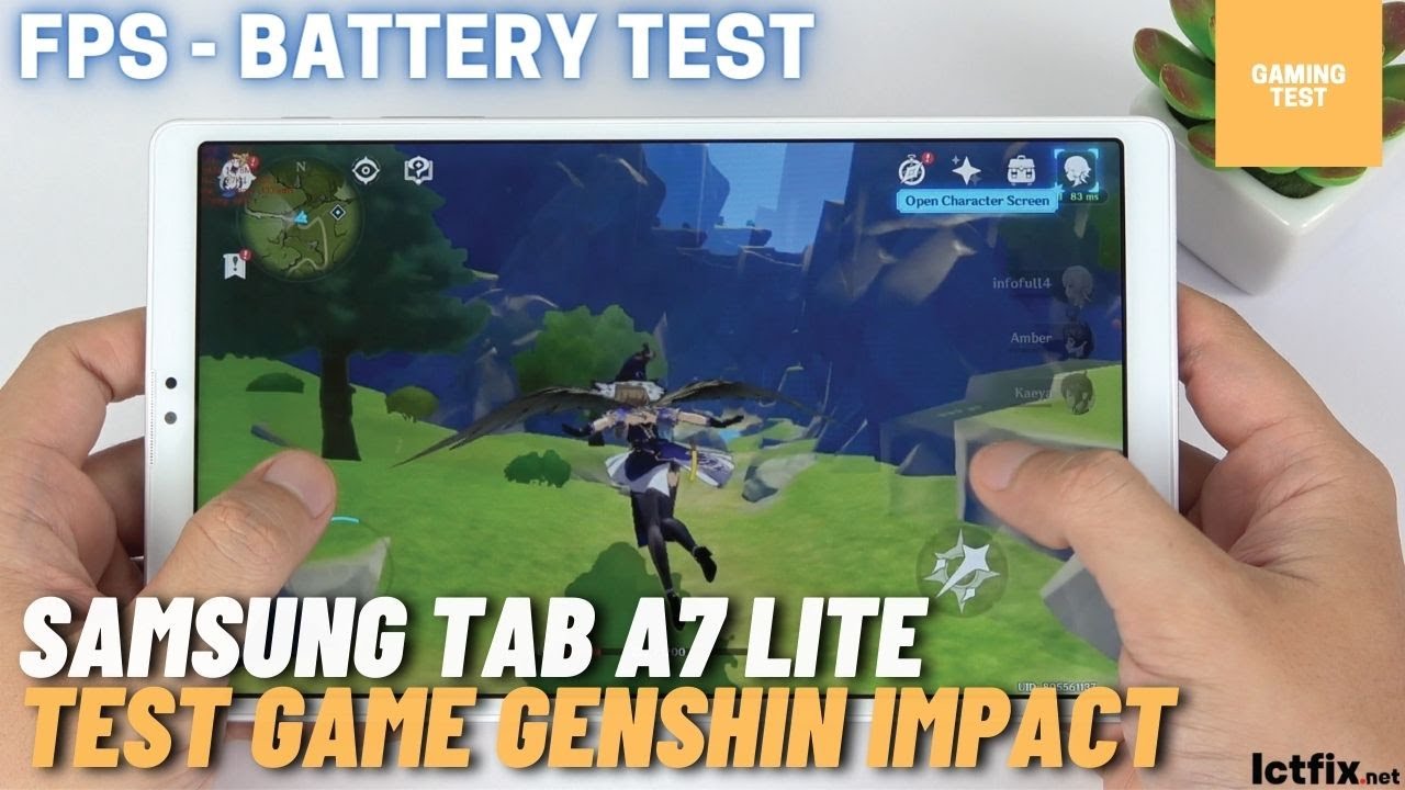 Samsung Galaxy Tab A7 Lite Genshin Impact Gaming test Mediatek