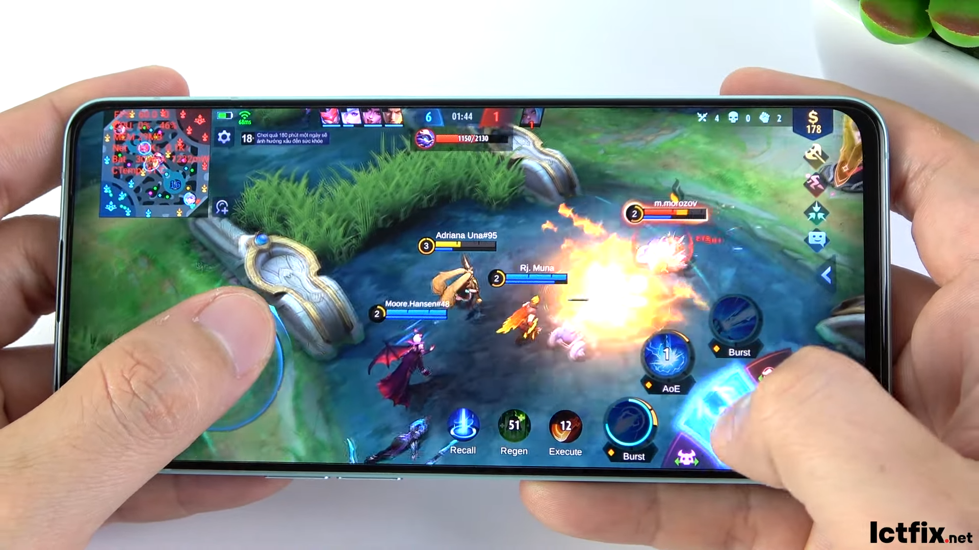 Oppo Reno 6 5G Mobile Legends Gaming test