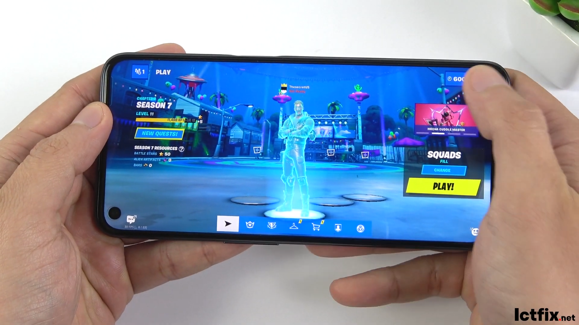 Realme 8 5G test game Fortnite Mobile