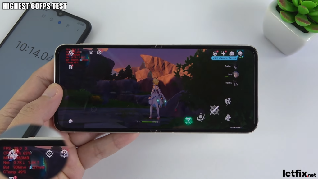 Samsung Z Flip 3 5g Genshin Impact Gaming Test 60 Fps Highest Settings Snapdragon 888 120hz 0748