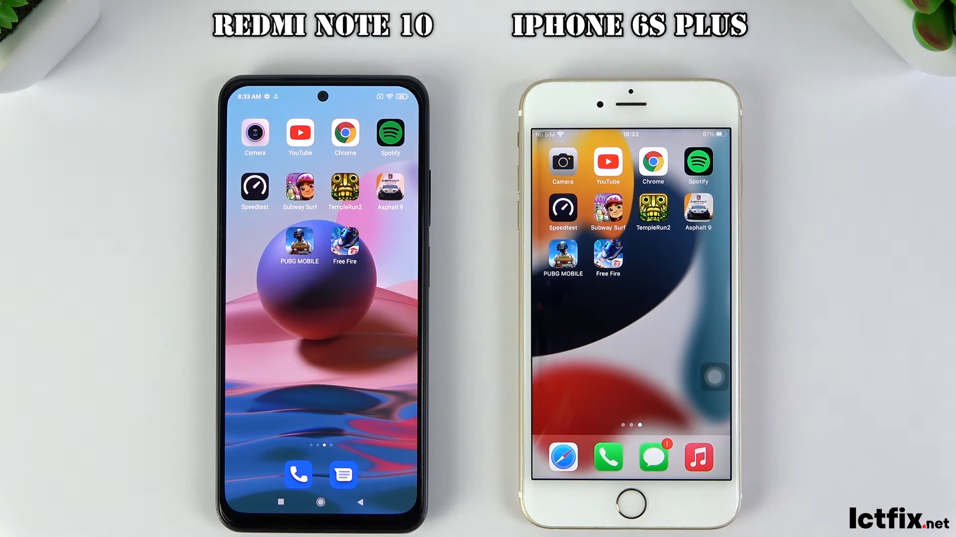 Xiaomi Redmi Note 10 vs iPhone 6s Plus