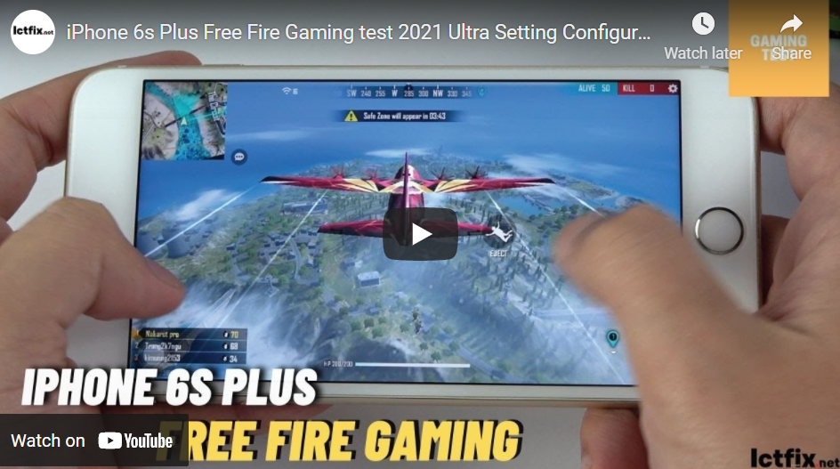 iPhone 6s Plus Free Fire Gaming test 2021