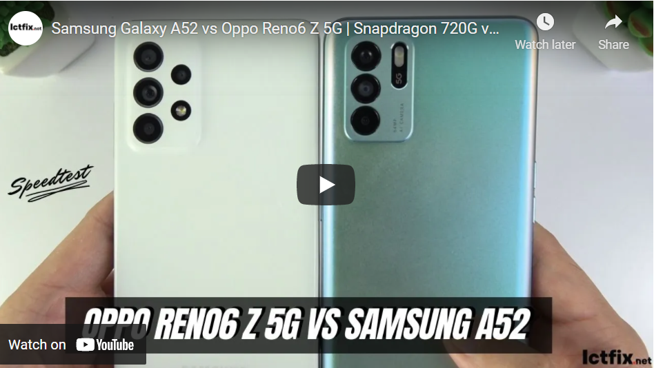 Samsung Galaxy A52 vs Oppo Reno6 Z 5G 