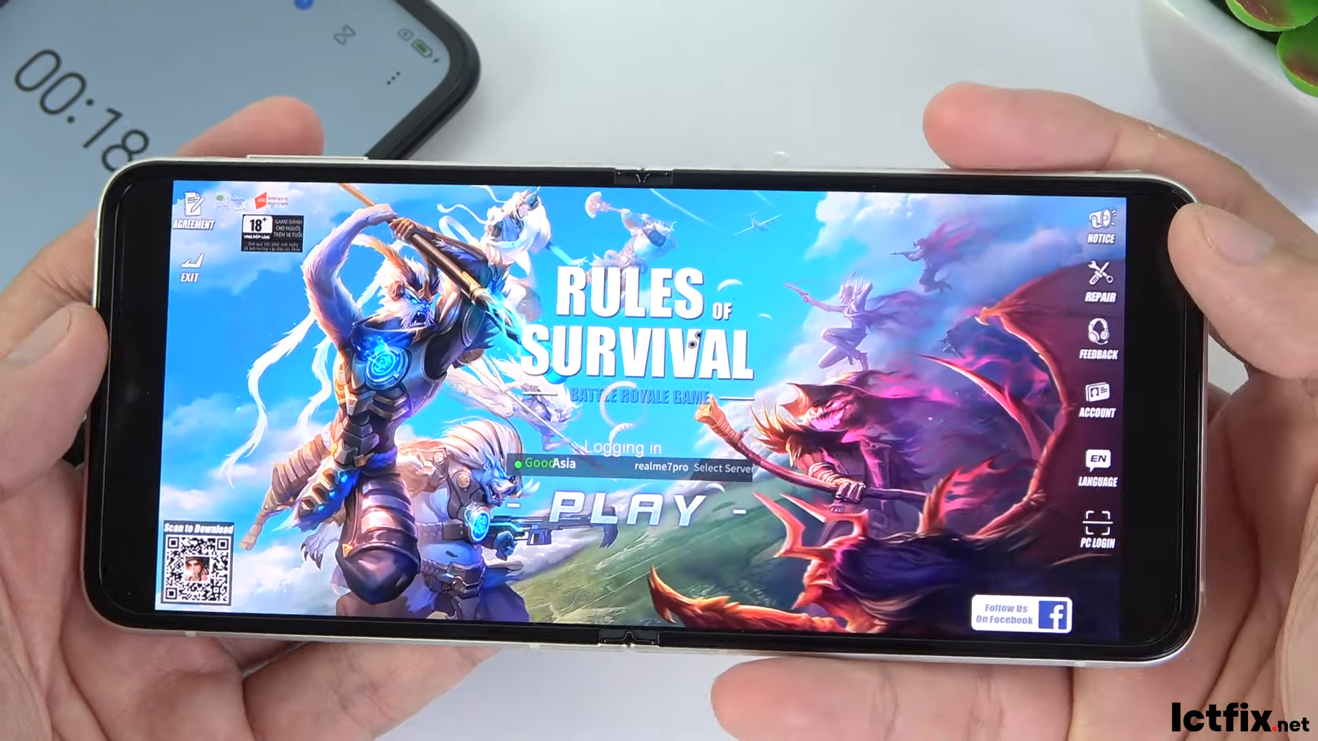 Samsung Z Flip 3 5G test game Rules Of Survival 