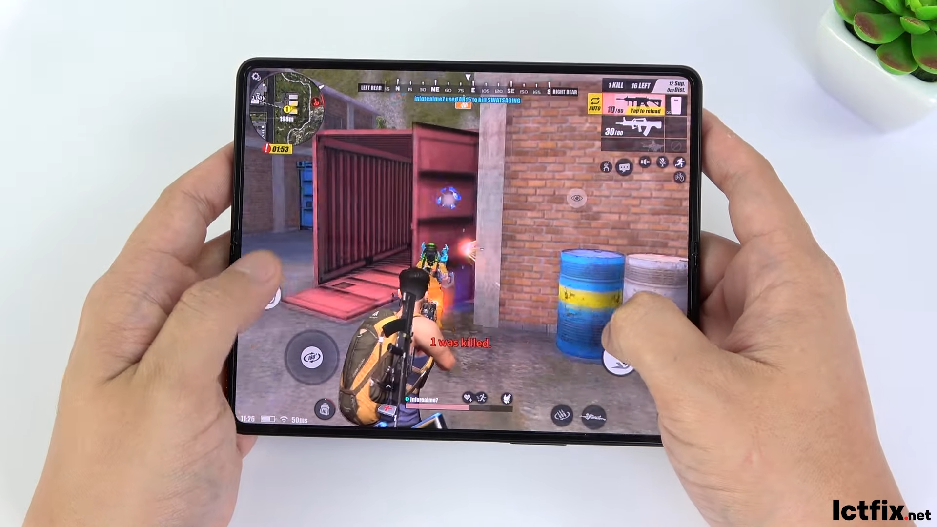 Samsung Z Fold 3 5G test game Rules Of Survival