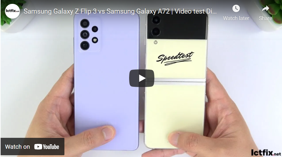 Samsung Galaxy Z Flip 3 vs Samsung Galaxy A72