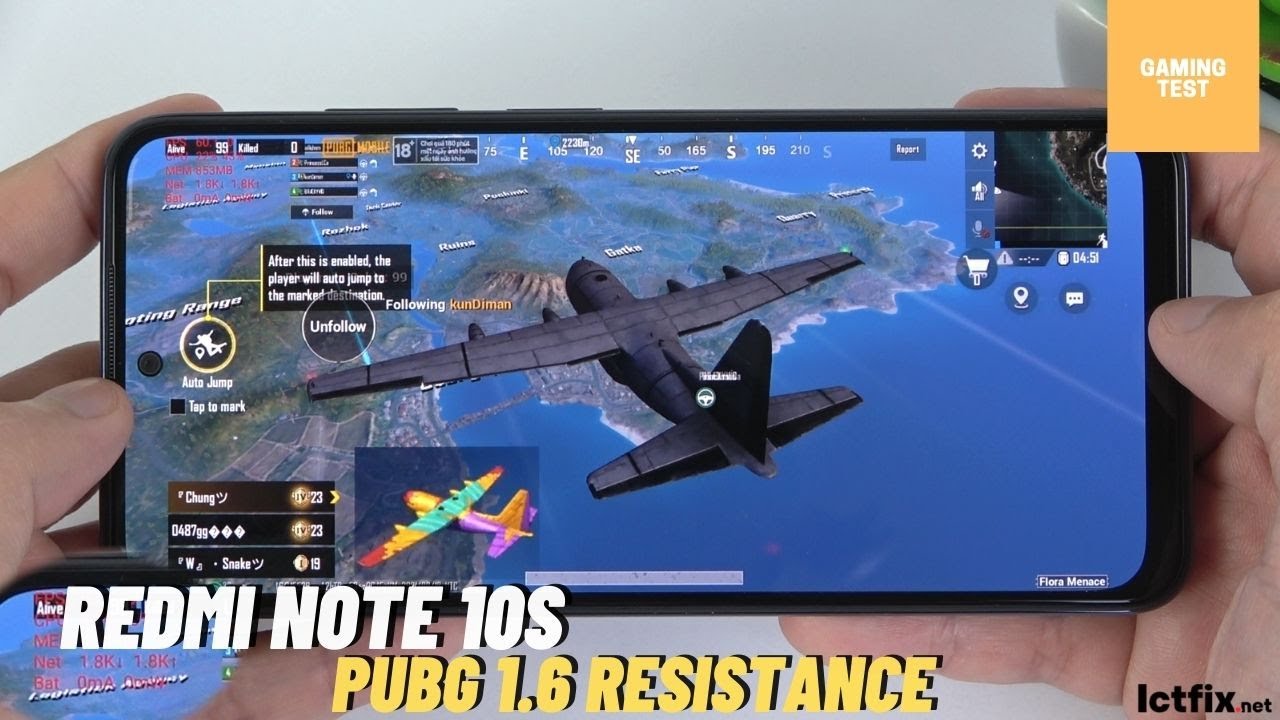 redmi note 10 s pubg test graphics