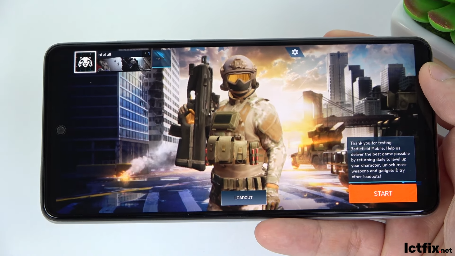 Samsung Galaxy A52 Battlefield Mobile Gaming test