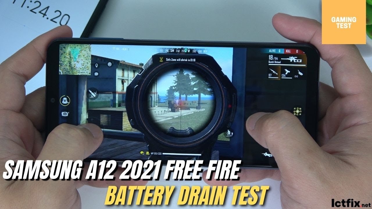 samsung a12 free fire test