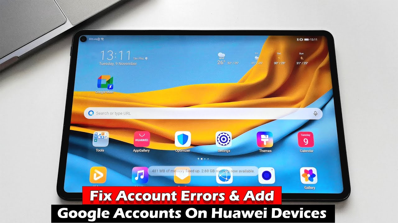 how to add google account on huawei