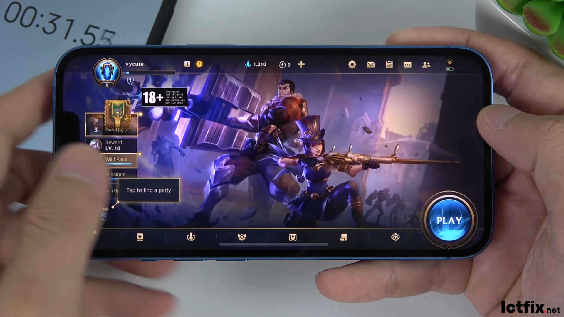 iPhone 13 League of Legends Mobile Wild Rift Gaming test