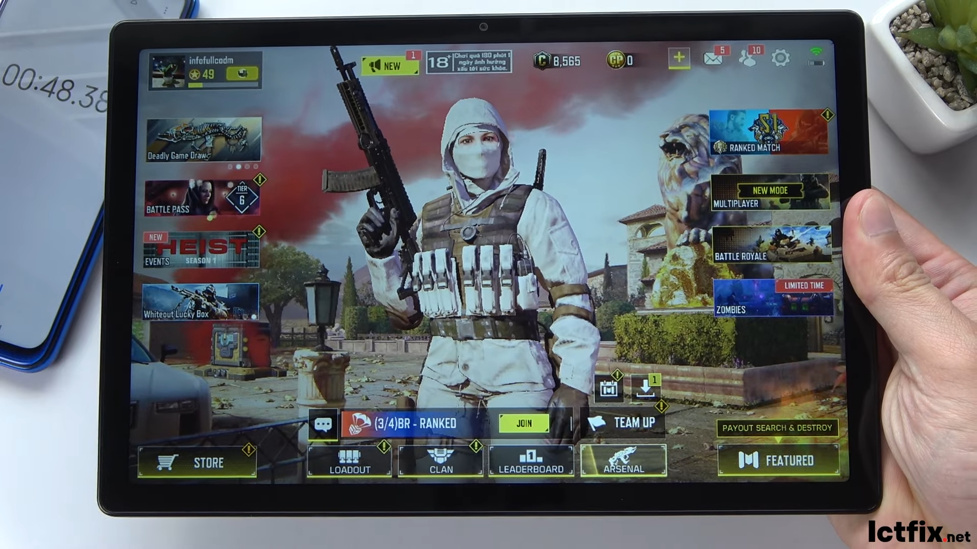 Samsung Galaxy Tab A8 2022 Call of Duty Gaming test