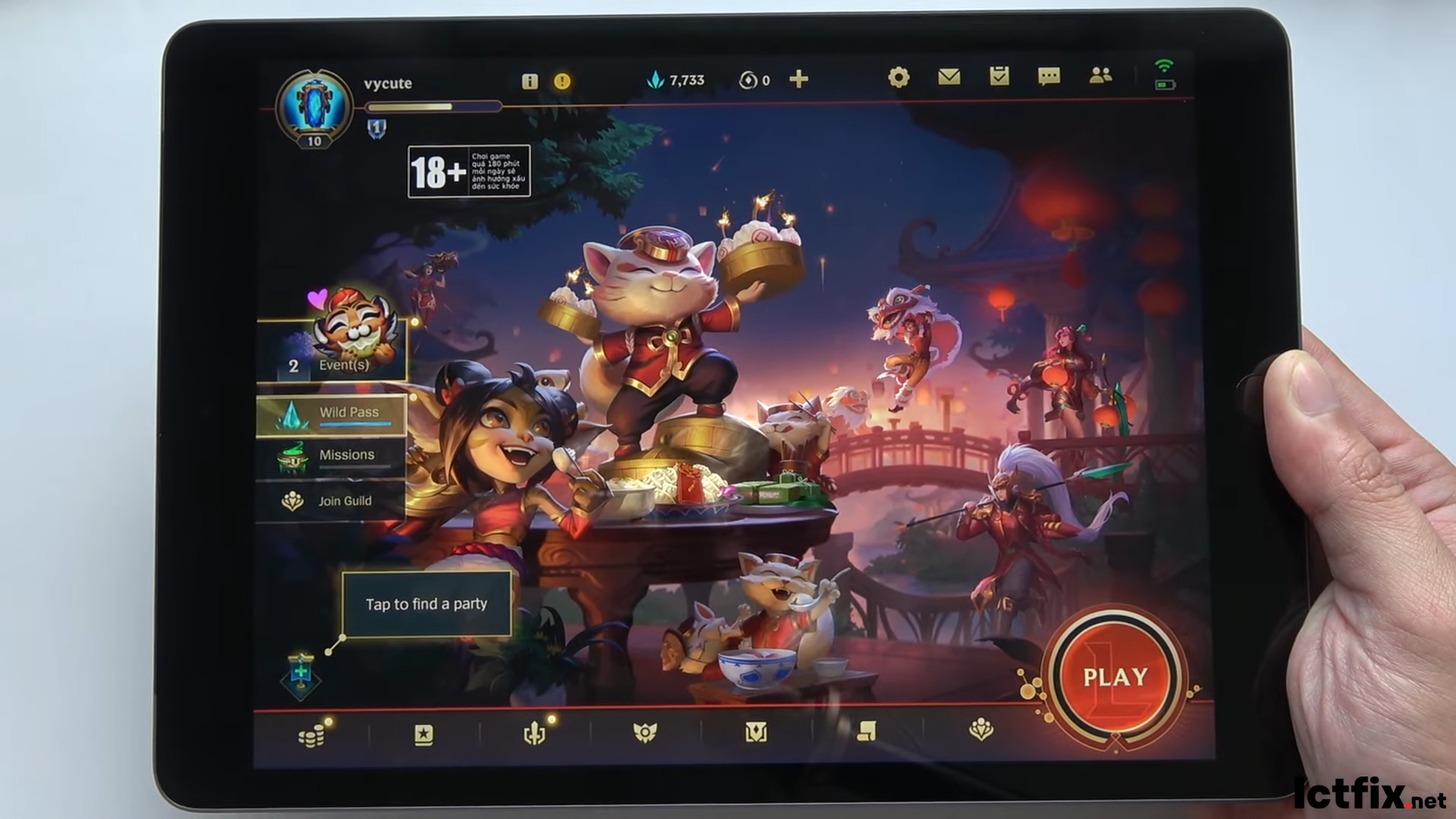 iPad 10.2 (2021) test game League of Legends Mobile Wild Rift