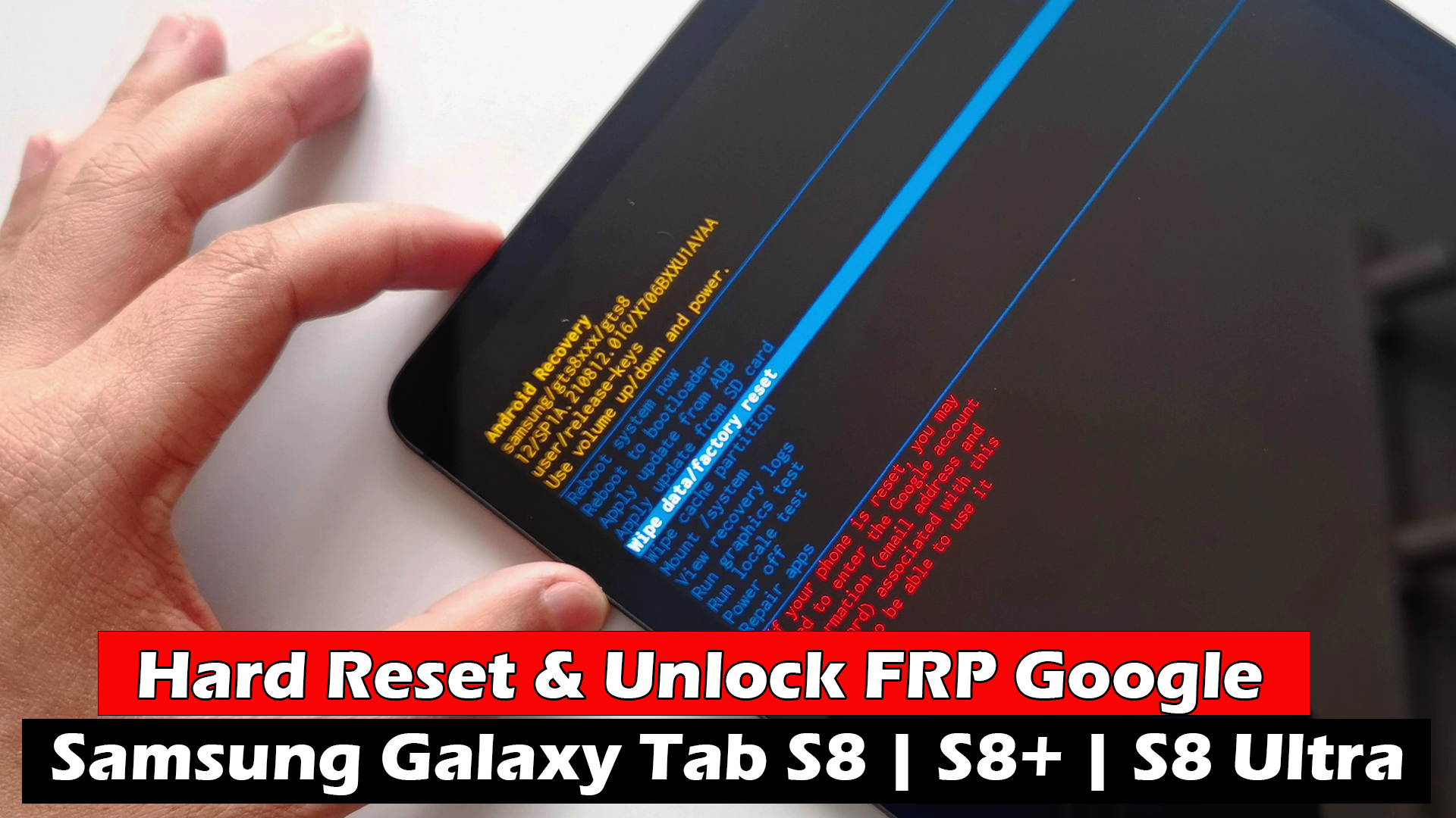 How to reset Galaxy tablet