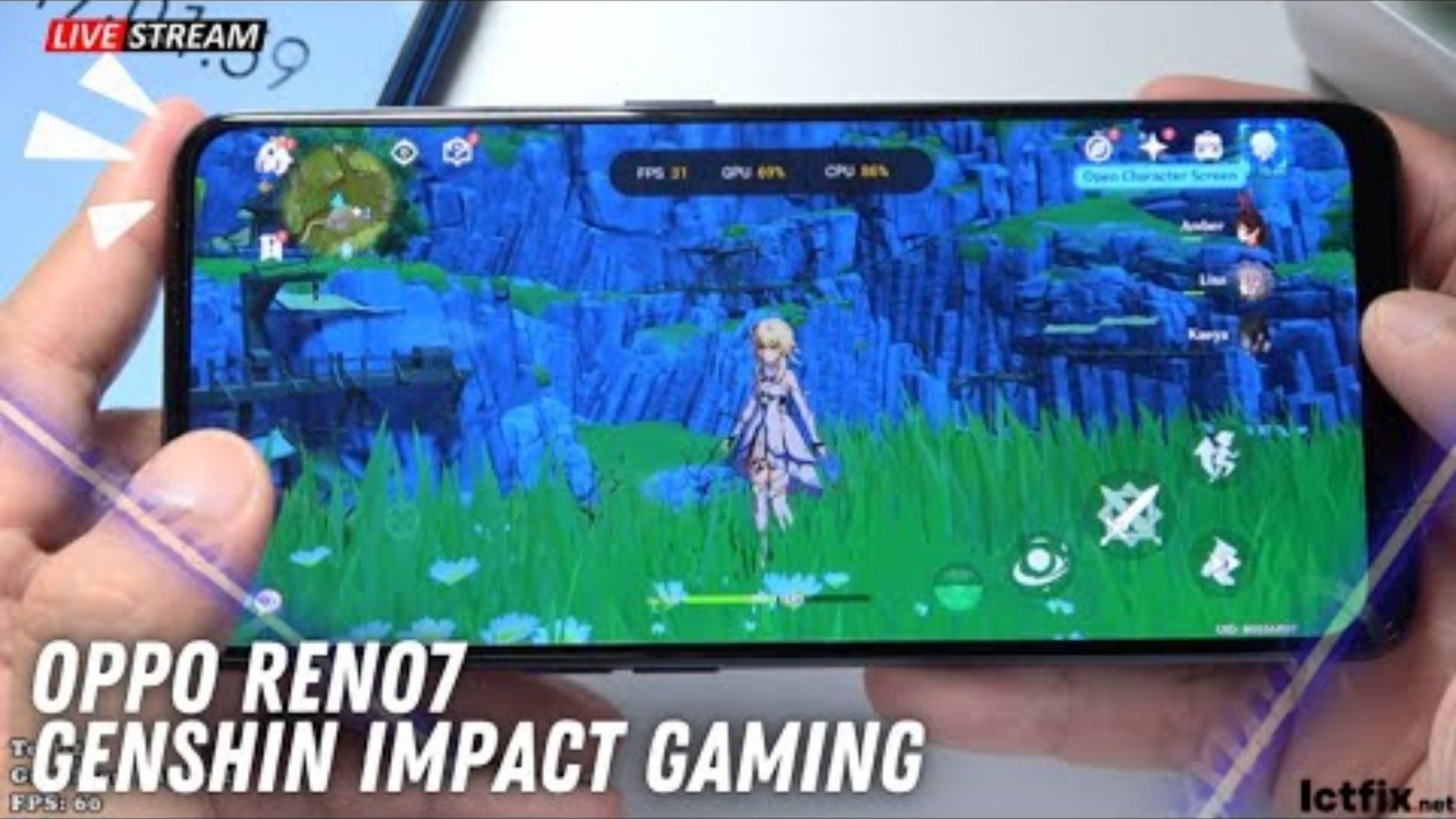Oppo Reno7 5G Genshin impact Gaming test | Dimensity 900, 90Hz - ICTfix