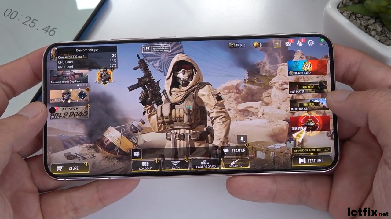 Samsung Galaxy S22 Plus Call of Duty Mobile Gaming test
