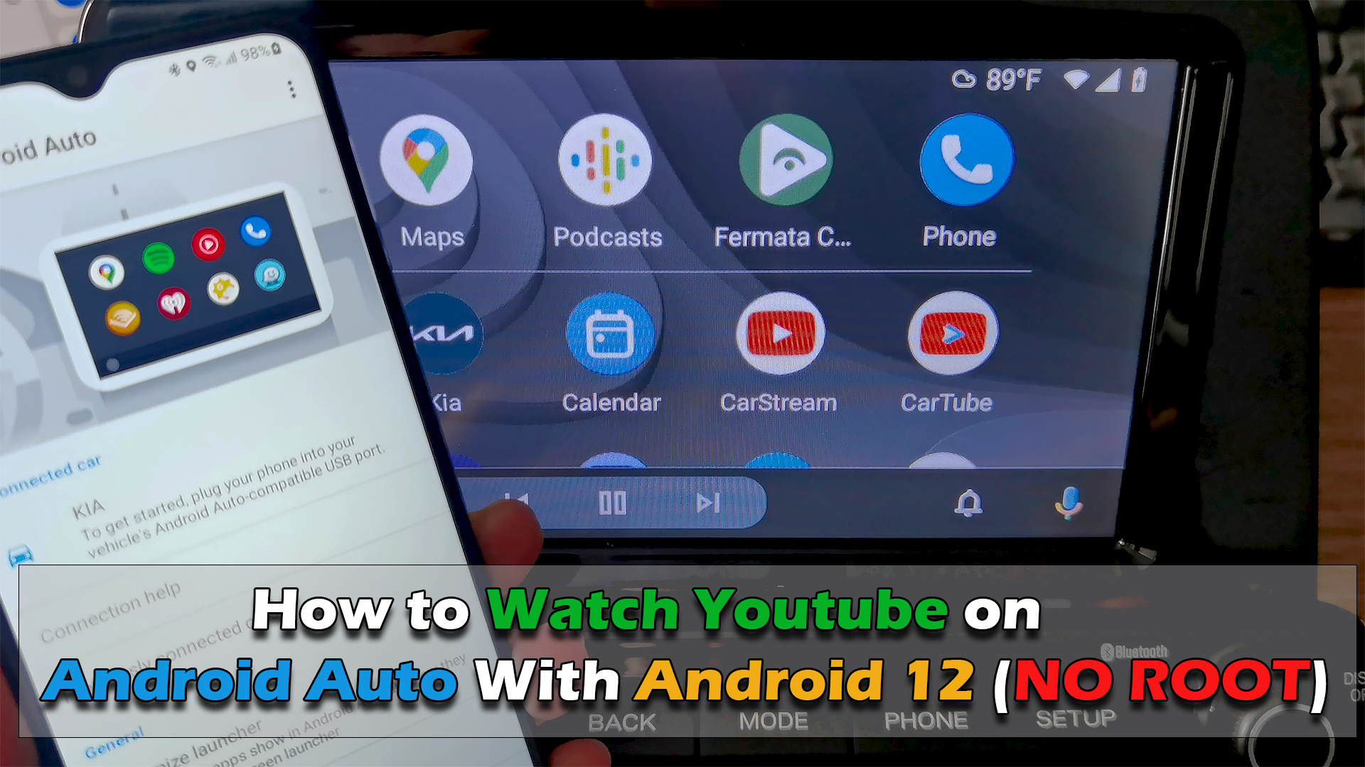 Watch Youtube on Android Auto With Android 12 (NO ROOT) - ICTfix