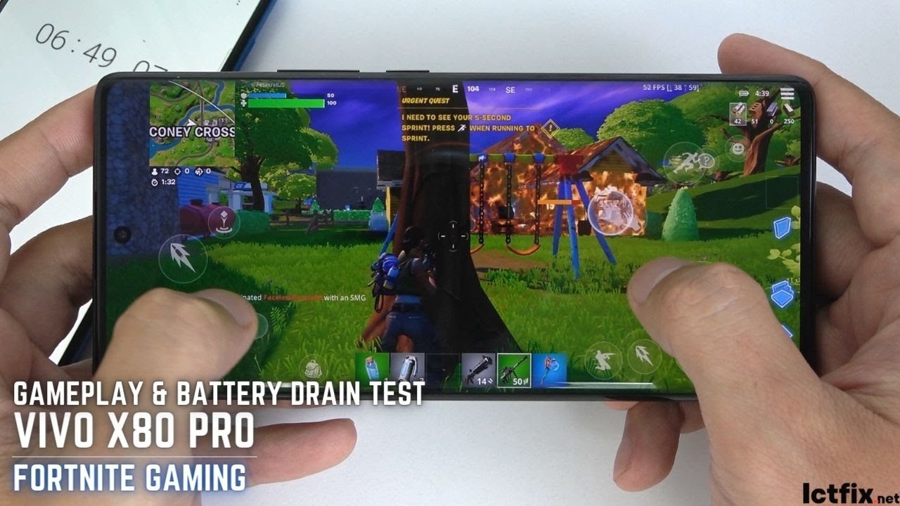 Vivo X80 Pro Fortnite Mobile Gaming test | Snapdragon 8 Gen 1, 120Hz ...