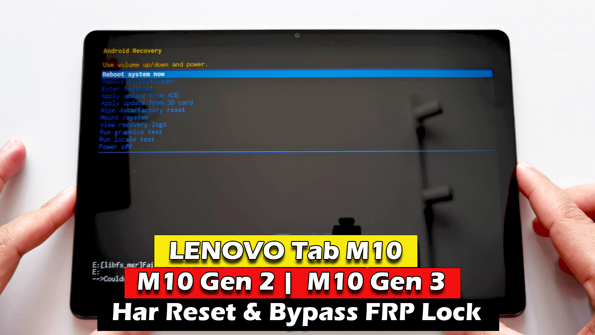 Har Reset & Bypass FRP Lock - LENOVO Tab M10 | M10 Gen 2 | M10 Gen 3 -  ICTfix