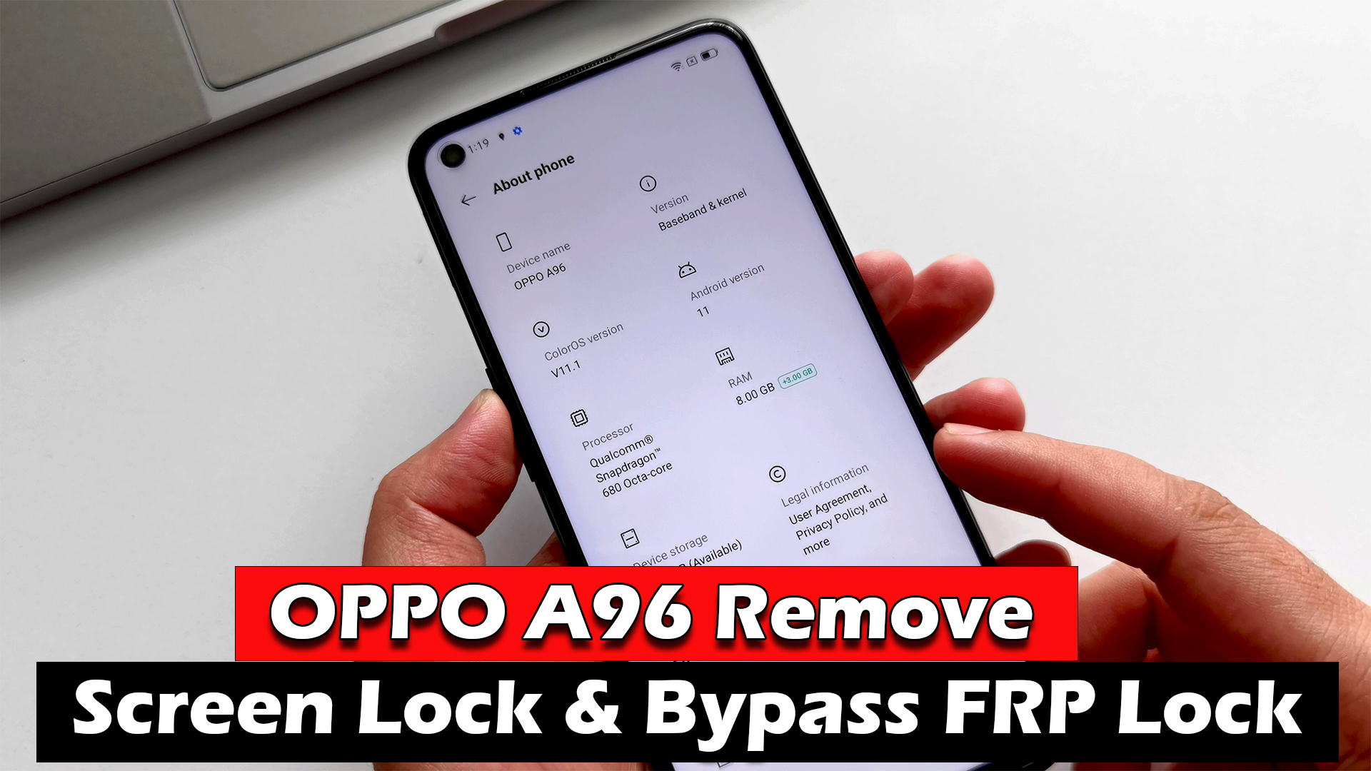 OPPO A96 - Remove Screen Lock & Bypass Google Account (FRP) - ICTfix