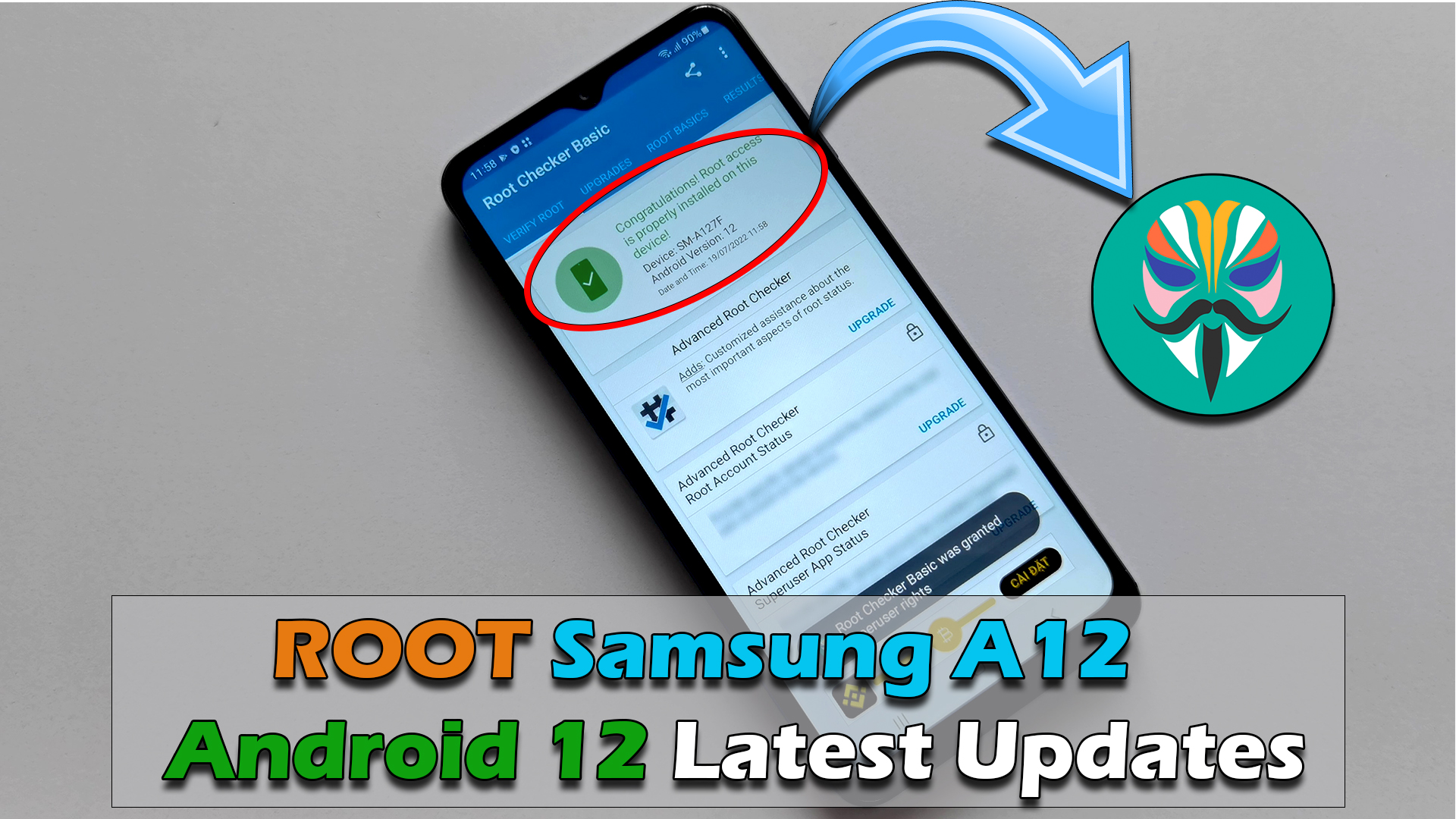 ROOT Samsung Galaxy A12 Android 12 Latest Updates để trải nghiệm tất cả các tính năng mới nhất của hệ điều hành. Bạn có thể tuỳ chỉnh và thay đổi được nhiều thứ hơn khi root điện thoại của mình.