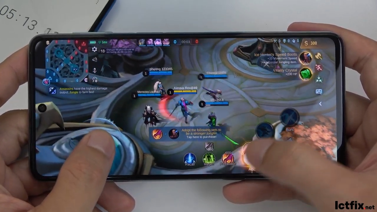 Samsung Galaxy M53 Mobile Legends Gaming test 