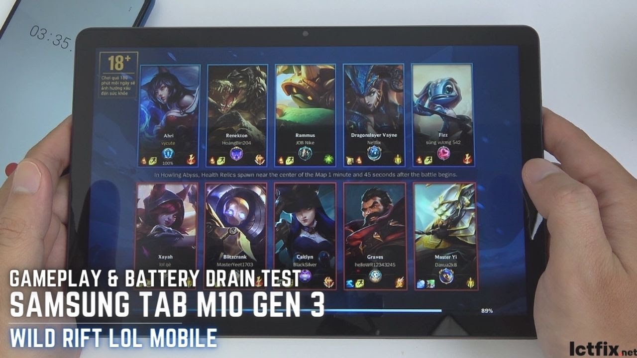 Lenovo Tab M10 Gen 3 Wild Rift Gaming test Lol Mobile | Unisoc T610 ...