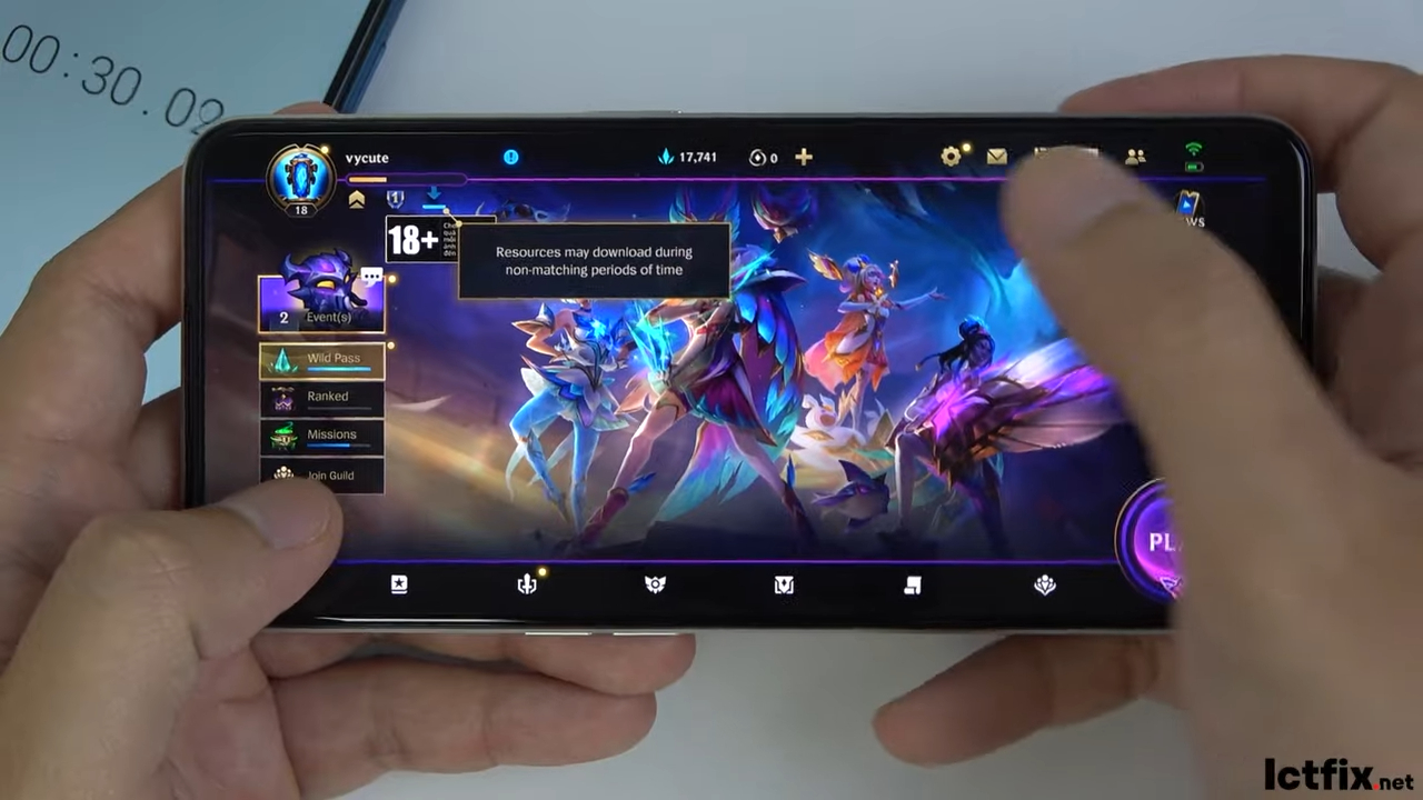 Oppo Reno 8 5G test game League of Legends Mobile Wild Rift | Dimensity 1300, 90Hz Display