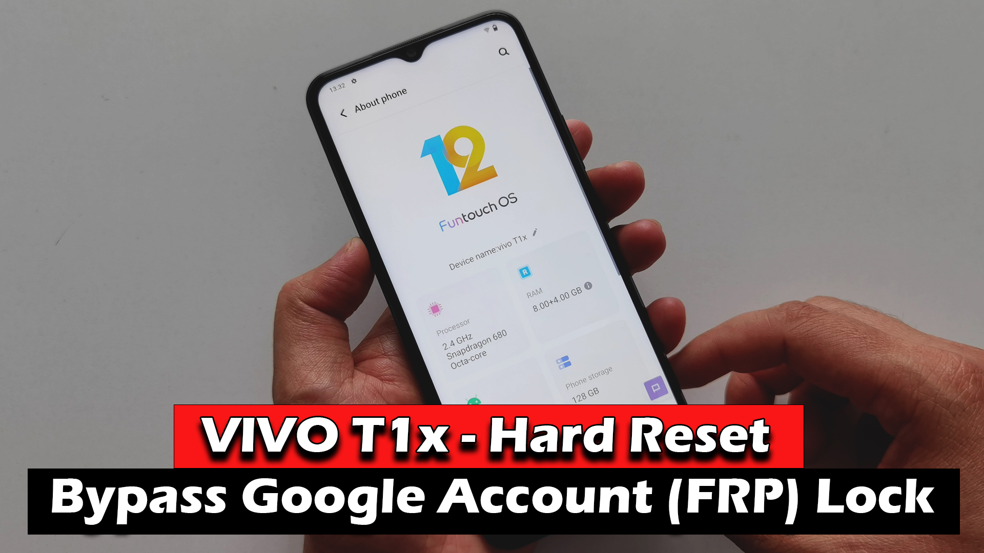 VIVO T1x - Hard Reset & Bypass Google Account (FRP) Lock - ICTfix