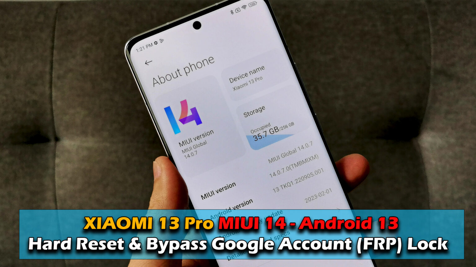 xiaomi miui 13 hard reset