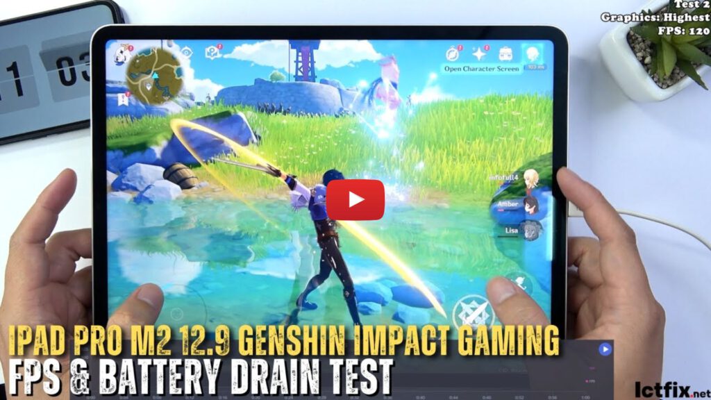 Ipad Pro 12 9 2022 Genshin Impact Gaming Test Apple M2 Ictfix