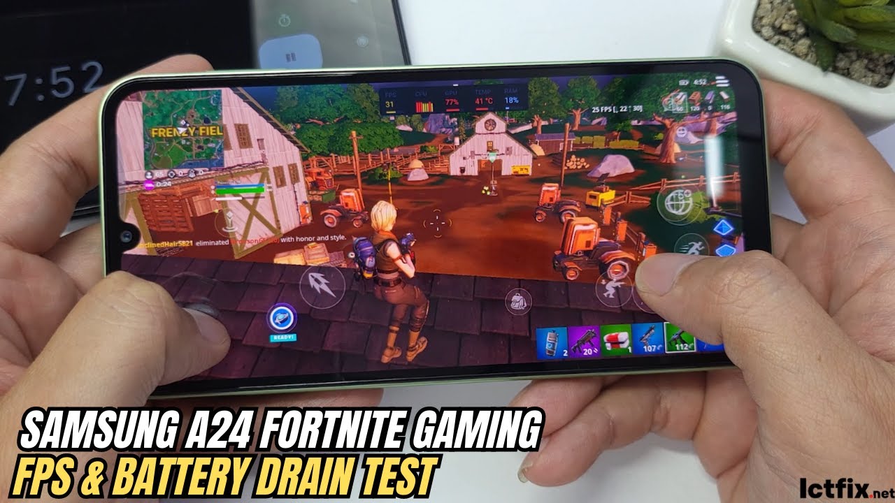 Samsung Galaxy A24 Fortnite Gaming test - ICTfix