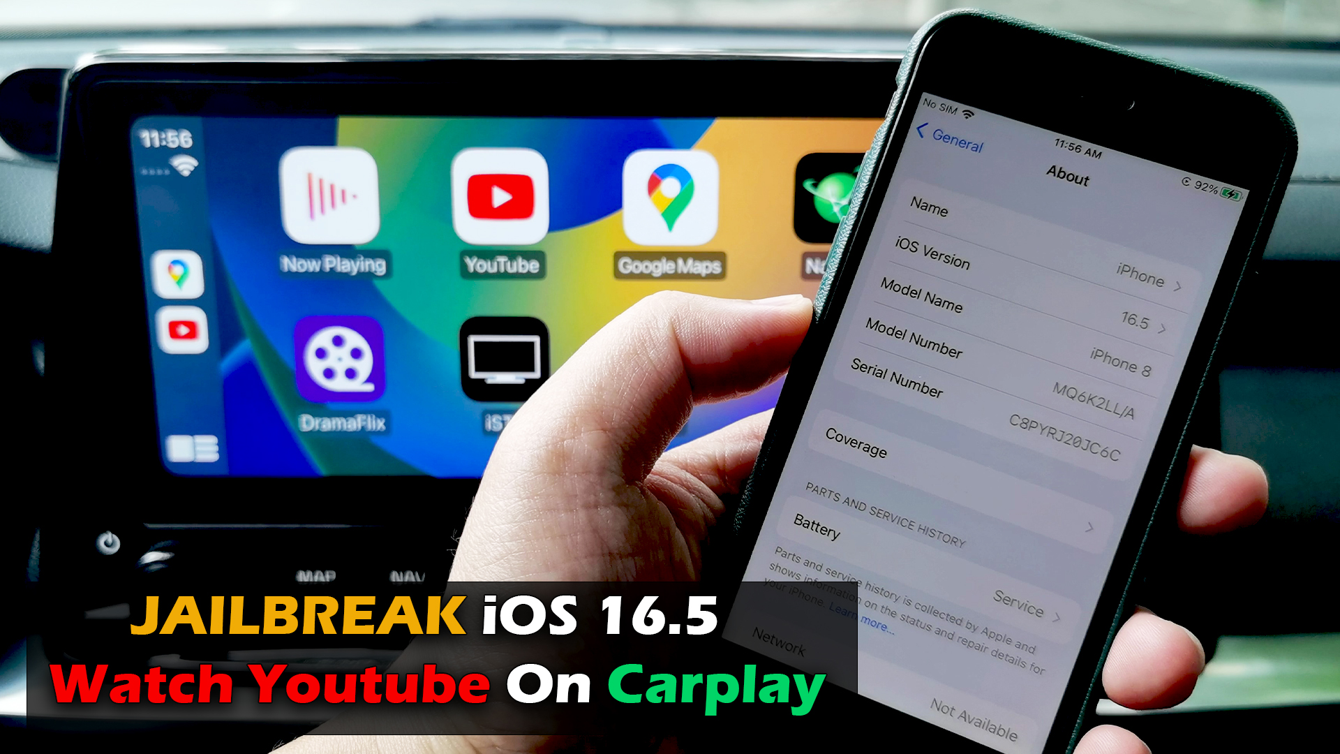 JAILBREAK iOS 16.5 Watch Youtube On Carplay ICTfix