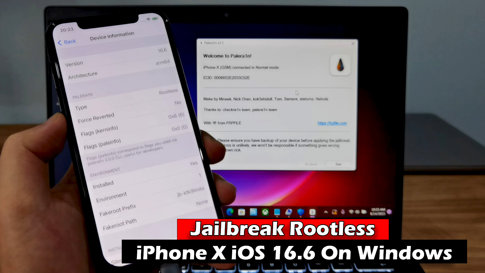 Jailbreak Rootless Iphone X Ios 16 6 On Windows Ictfix