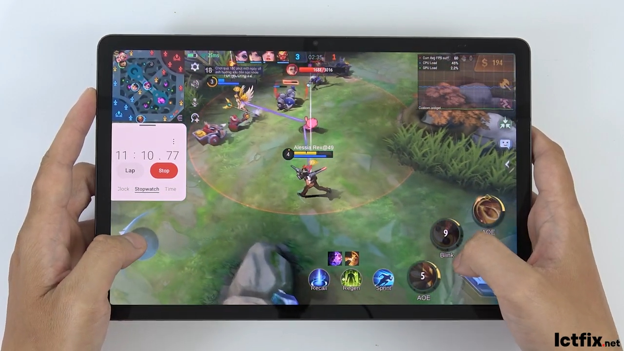 Samsung Galaxy Tab S9 Mobile Legends Gaming test MLBB | Snapdragon 8 Gen 2,  120Hz Display - ICTfix