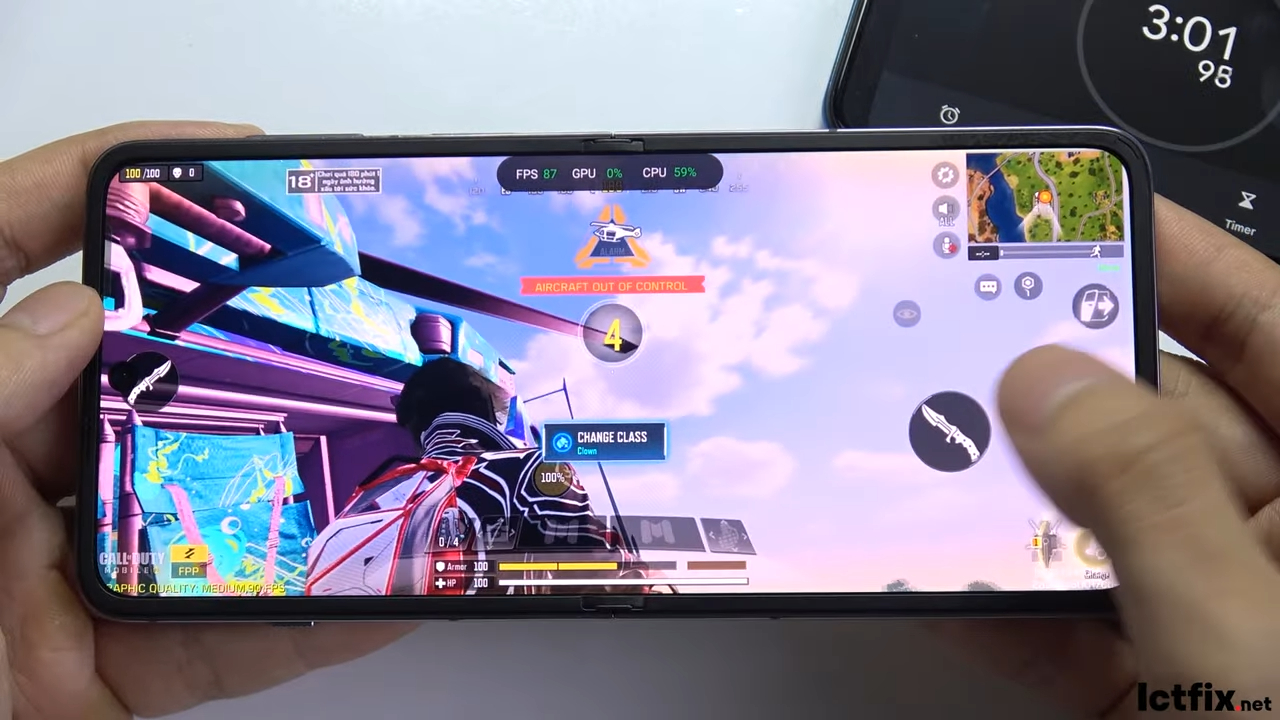 Oppo Find N3 Flip Call of Duty Mobile Gaming test