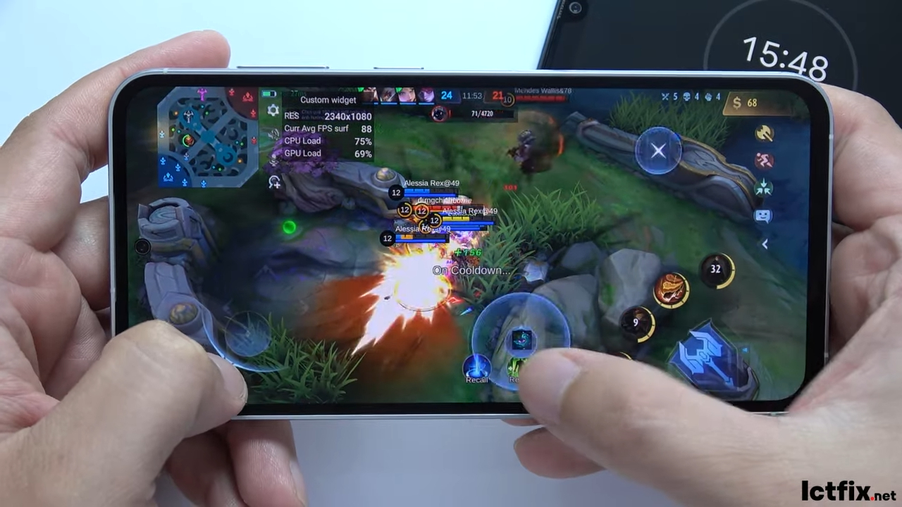 Samsung Galaxy S23 FE Mobile Legends Gaming test