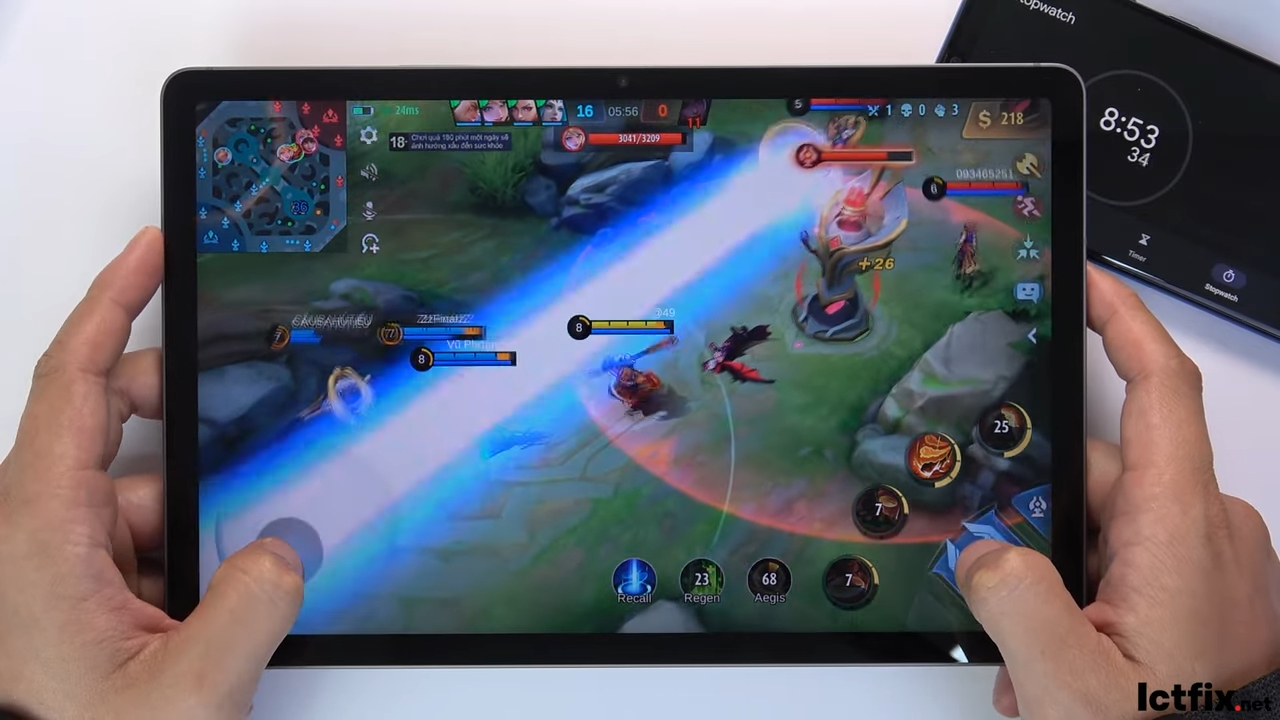 Samsung Galaxy Tab S9 FE Mobile Legends Gaming test