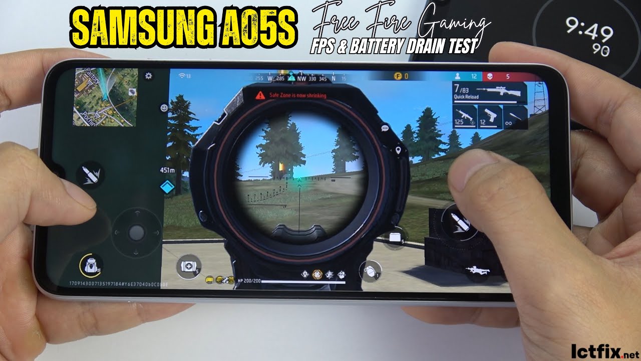 Samsung Galaxy A05s Free Fire Mobile Gaming test