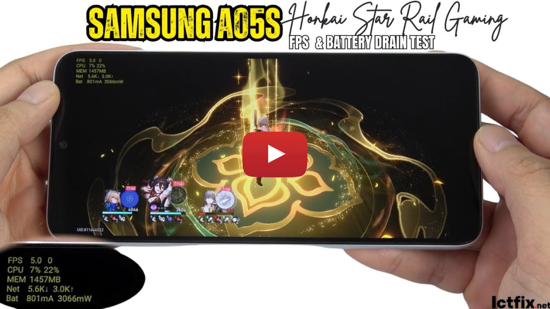 Samsung Galaxy A05s Honkai Star Rail Gaming test | Snapdragon 680 - ICTfix