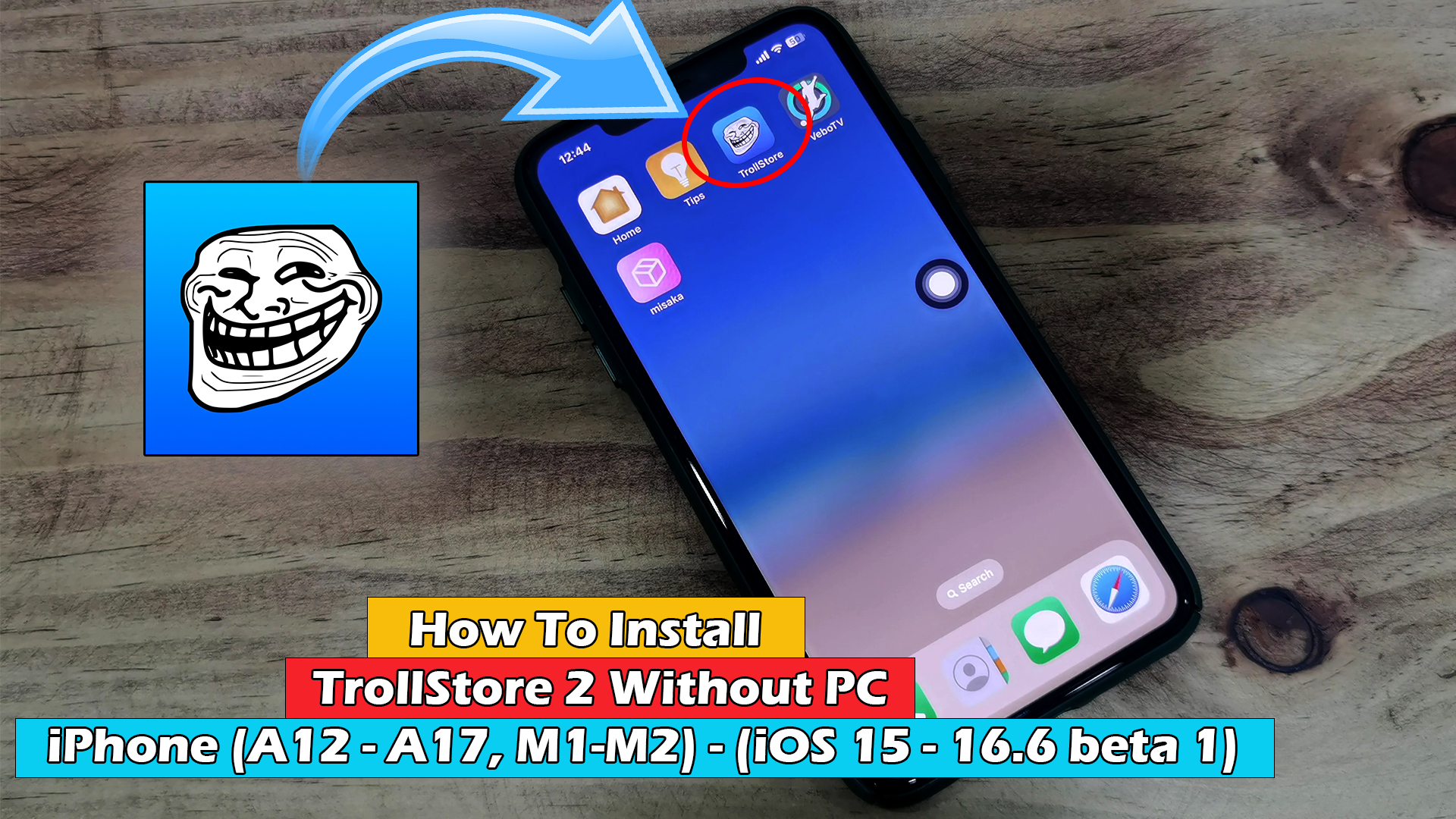 TrollStore巨魔商店永久安装任意第三方软件，支持iOS14.0~15.4.1