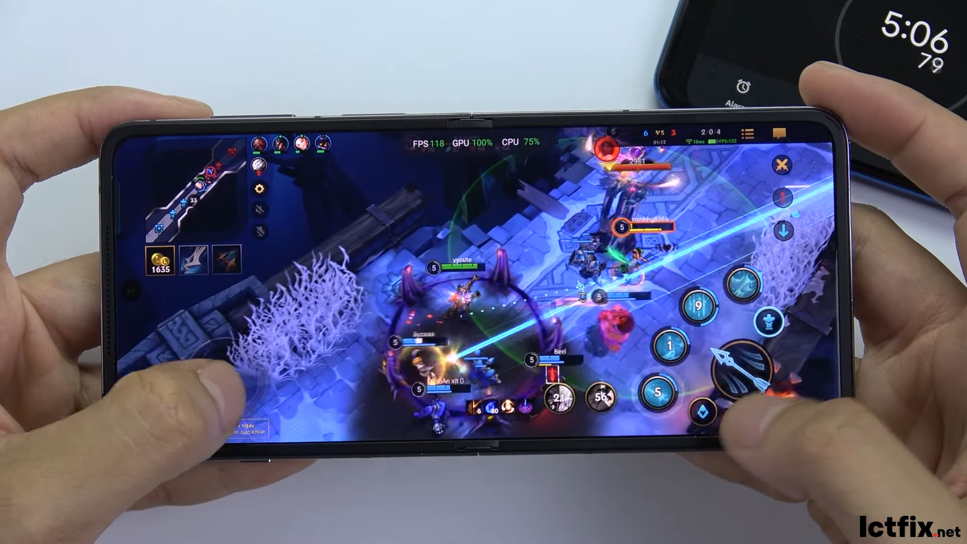 Oppo Find N3 Flip League of Legends Mobile Wild Rift Gaming test 